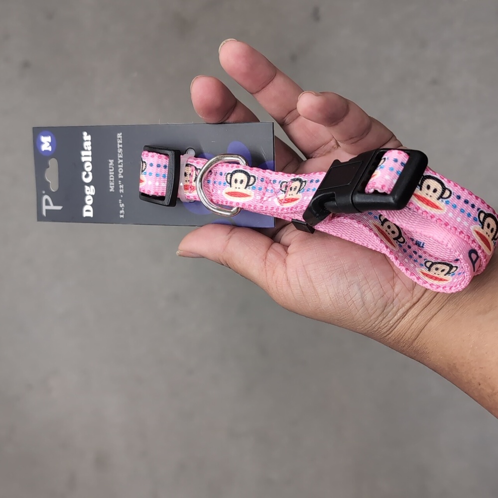 Super Cute Pink Paul Frank Dog Collar